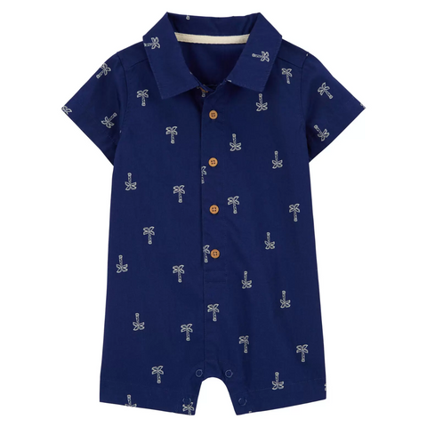 Romper Carters Baby corto azul para niño