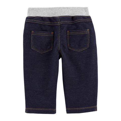 Pantalon de lona Carters con pita en la cintura azul niño