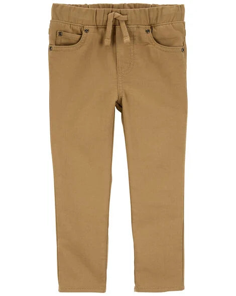 Pantalón Carters con pita en la cintura kaki para niños