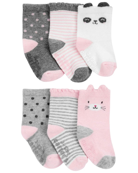 6 Pack de calcetas Carters multicolor para niña