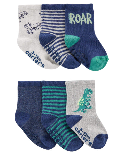 6 Pack de calcetines Carters multicolor para niño
