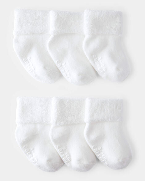 6 Pack de calcetines Carters color blanco unisex