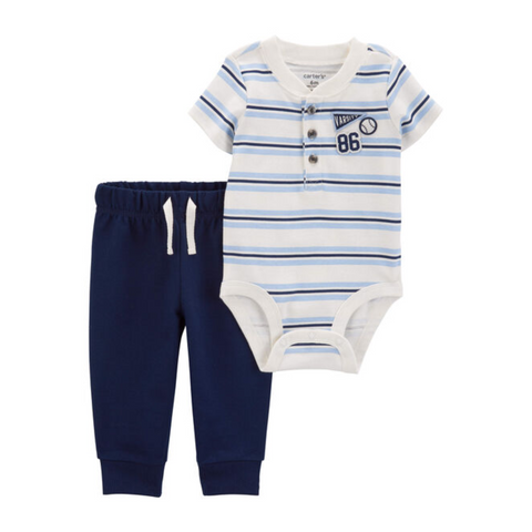 Conjunto Carters Baby 2 piezas Body y pantalon multicolor para niño