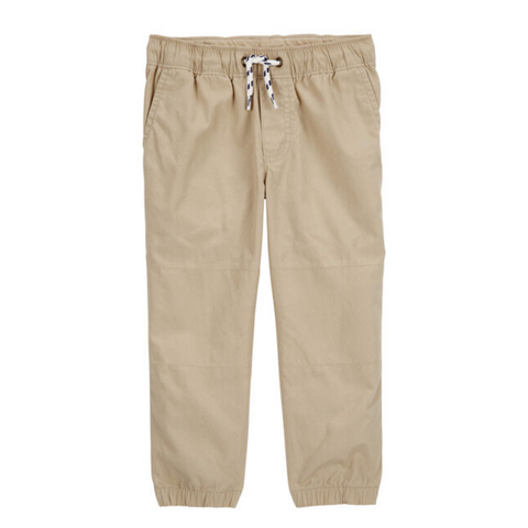 Pantalon Carters Playwear con bolsas sesgadas color kaki niño