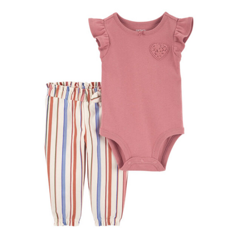 Conjunto Carters Baby 2 piezas Body y pantalon multicolor para niña