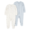 2 Pack de pijamas Carters con pies y zipper doble via con estampado multicolor para niño - Kinder Guatemala - set de 2 pijamas