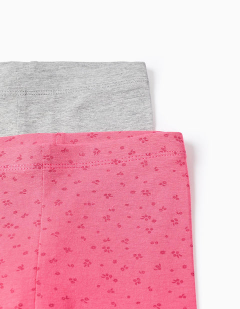 2 PACK LEGGINGS ROSADO Y GRIS - Kinder Guatemala -