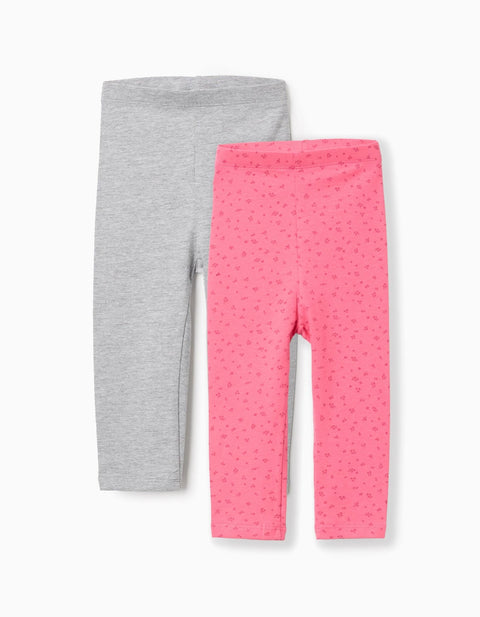 2 PACK LEGGINGS ROSADO Y GRIS - Kinder Guatemala -