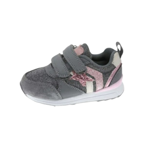 Zapato tenis Beppi con doble velcro gris niña