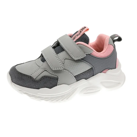 Zapato tenis Beppi con doble velcro gris niña