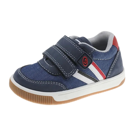 Zapato Beppi Casual boble cinta con velcro para niño color azul