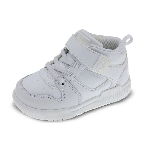 Zapatos Beppi altos tipo tenis con velcro blancos, unisex.