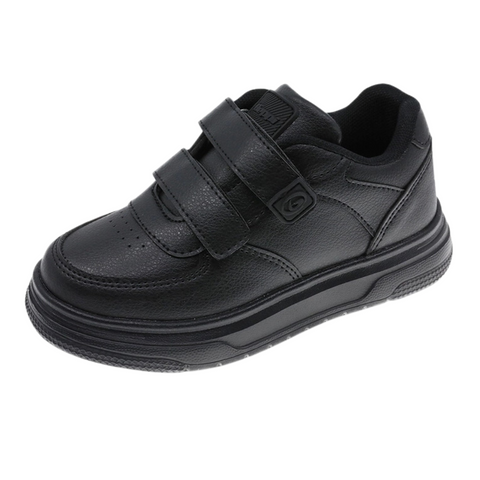 Zapatos Beppi con doble velcro negros, niño.