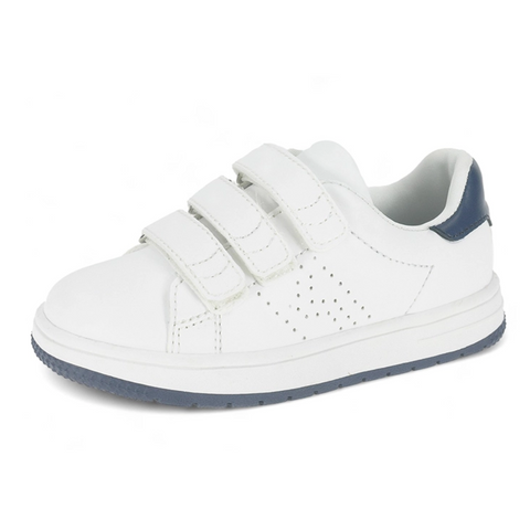 Zapatos Beppi con doble velcro blancos, niño.