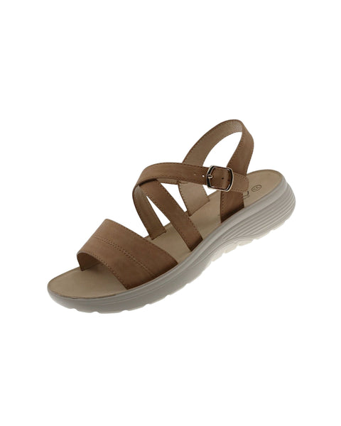 Caja de zapatos tipo sandalias Beppi, color marrón para dama.