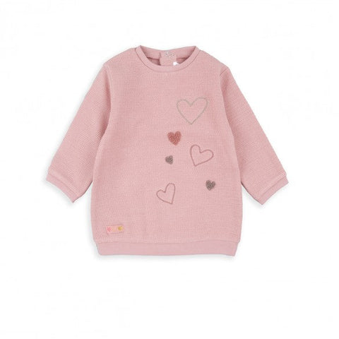Vestido Baby Bol diseño de corazones color rosado para niña