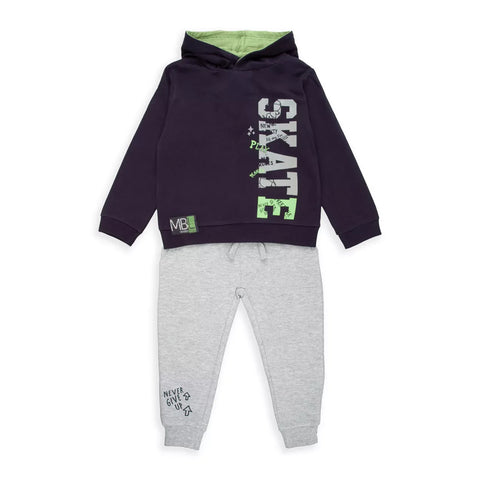 Conjunto Baby Bol 2 piezas: Sudadero con capucha y Jogger multicolor para niño