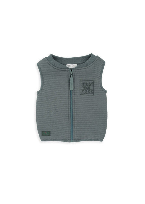 Chalecho Baby Bol con zipper colro gris para niño