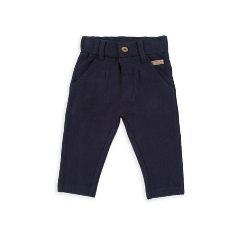 Pantalón Baby Bol con botones, bolsas laterales y zipper color azul para niño