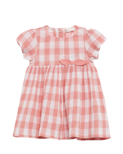 Vestido Street Monkey manga corta cuadriculado multicolor para niña