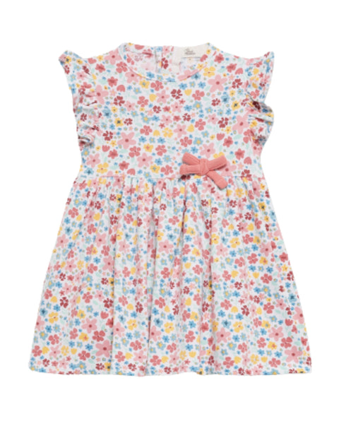 Vestido Street Monkey manga mariposa estampado multicolor para niña