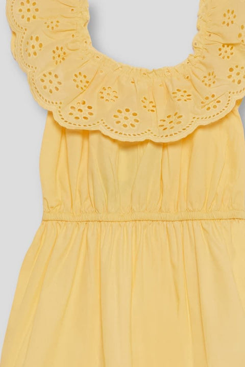 Vestido Street Monkey sin mangas color amarillo para niña
