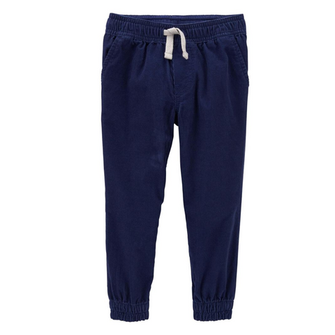 Pantalón azul marino Carter's con pita blanca en la cintura niño