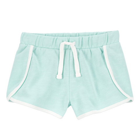 Short Carters Playwear deportivo con cintas celeste para niña