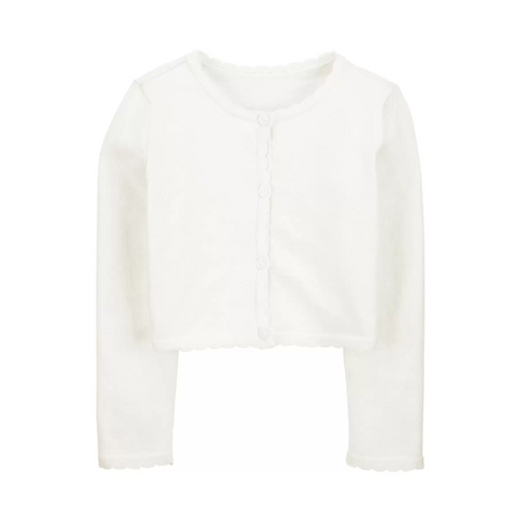 Cardigan Carters abotonado crema niña