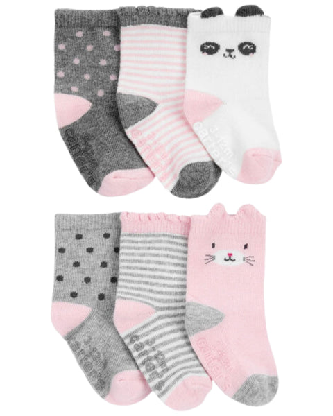 6 Pack de calcetas Carters multicolor para niña