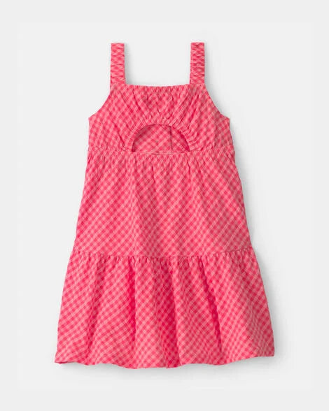 TG Fashion Dress red seersucker