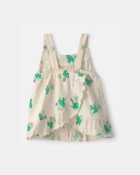 TG 2PC Short Set green fish