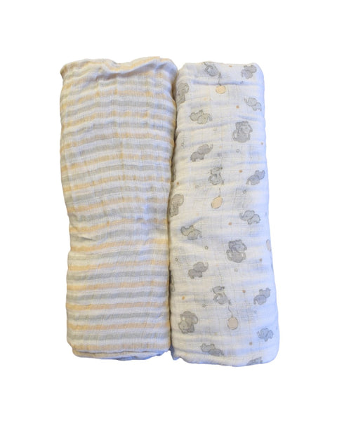 2PK de Frazadas Kyle & Deena de muslin multicolor unisex - Kinder Guatemala - frazadas de muslin niño