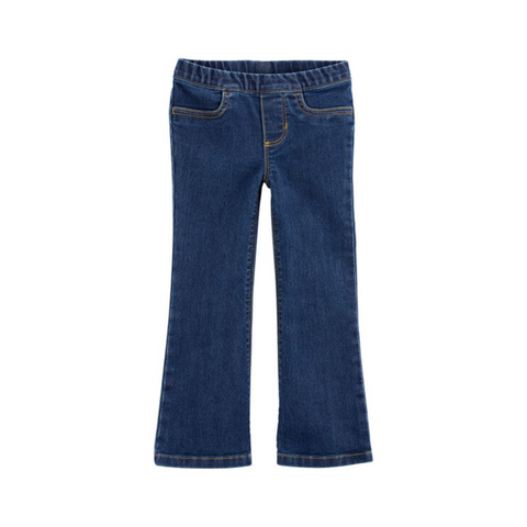 Jeans Carters Playwear con elastico en la cintura acampanado color azul niña