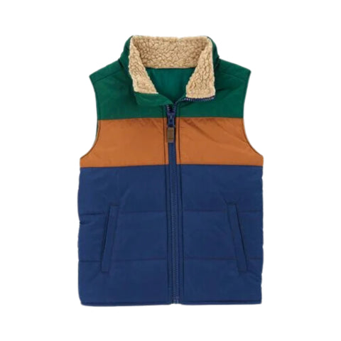 Chaleco Carters acolchado con zipper Colorblock para niños