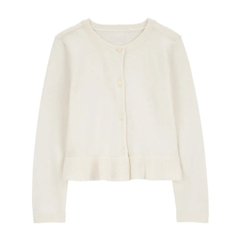 Cardigan Carters abotonado blanco para toddler niña