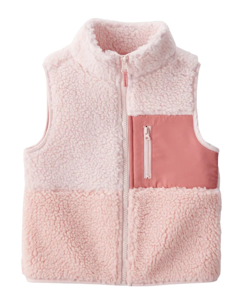 Chaleco Carters con zipper color rosado para niña