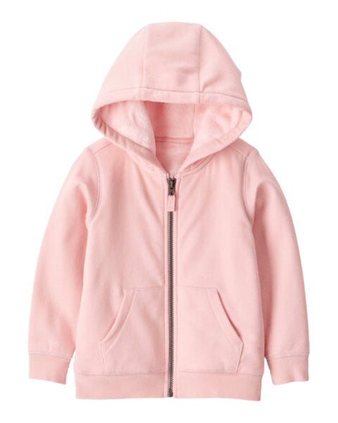Chaqueta Carters con zipper y capucha color rosado para niña