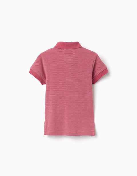 SS SHIRT COTTON, DARK PINK, 6/9M