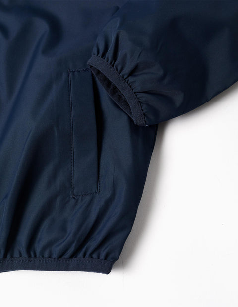 PARKA HOODED POLY, DARK BLUE, 3/4