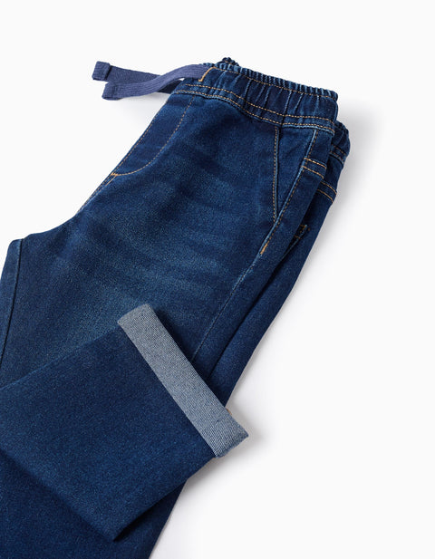 PANTS DENIM, BLUE, 6/9M