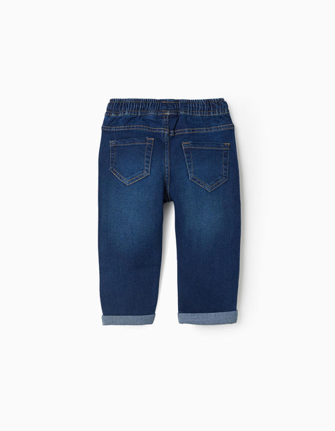 PANTS DENIM, BLUE, 6/9M