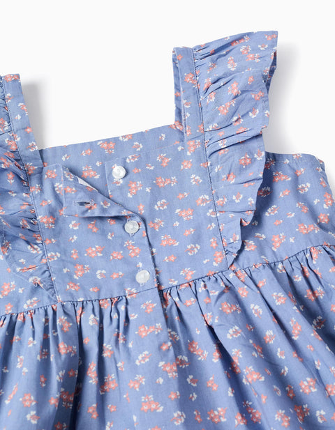 Vestido Zippy plateado con vuelitos en las mangas