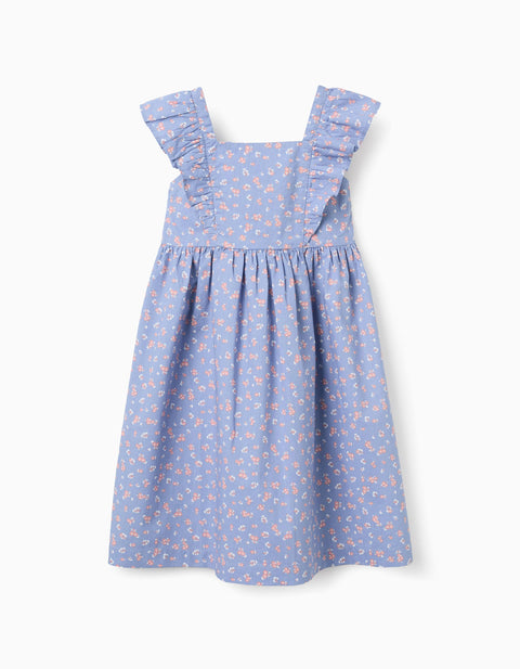 Vestido Zippy plateado con vuelitos en las mangas