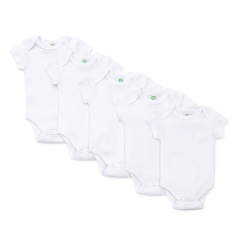 Little Me - 5 pack bodies blancos lisos m/corta