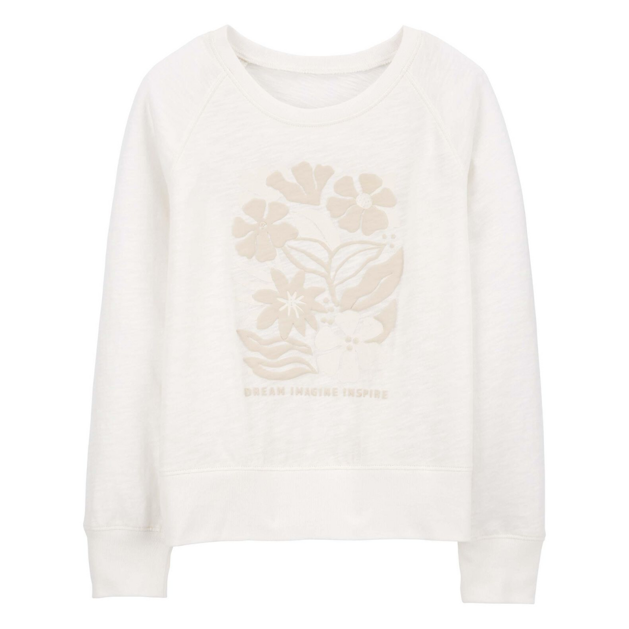 Sudadero Carters estampado floral blanco niña Liquidación Bianual