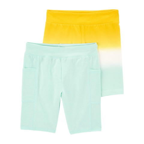 Paquete de 2 shorts Carters multicolor niña