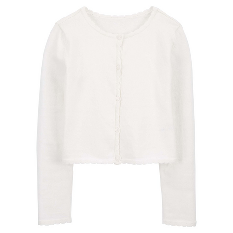 Cardigan Carters abotonado blanco niña