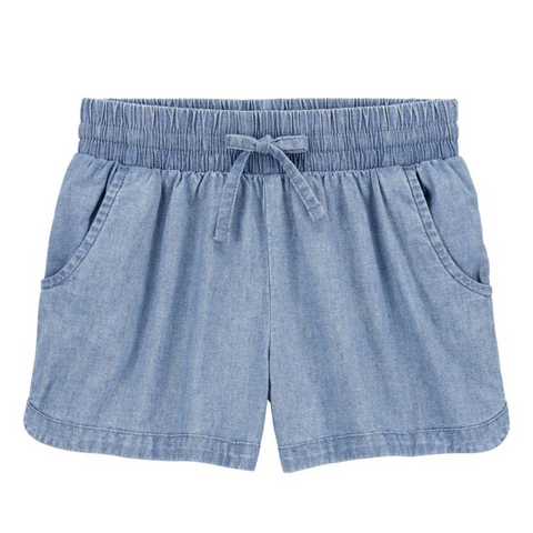 Short Carters Playwear deportivo con cintas azul para niña