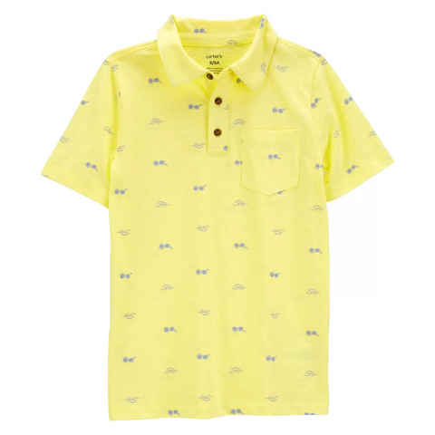 Camisa Carters Playwear tipo polo manga corta amarilla para niño